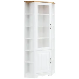 Home Affaire Eckvitrine HOME AFFAIRE "Trinidad", gold (weiß honigfarben), Schränke, Höhe 188 cm, FSC zertifiziertes Massivholz