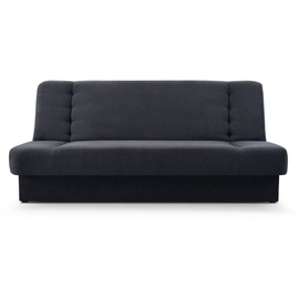 mb-moebel Sofa mit Schlaffunktion und Bettkasten, Kippsofa Klappsofa Schlafsofa Clic-Clack Couch für Wohnzimmer Federkern Sofagarnitur Polstersofa 92x192x85cm - Cyprus (Anthrazit - Soro 100)