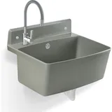 Gospo Gartenwaschbecken, 55x42x22.5cm Haushaltsbecken aus hochqualitativem Polystyrol, Ausgussbecken