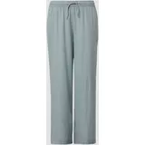 QS - Leinenmixhose mit Gummizug und weitem Bein, Damen, grün, 36/32