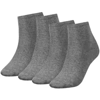 Tommy Hilfiger Damen Casual Short Socken 4er Pack, Größe:35-38;Farbe:Middle grey Melange (758) - 35-38