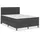 vidaXL Boxspringbett Dunkelgrau Stoff 140x200 cm