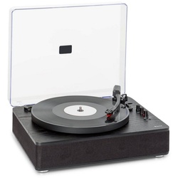 Auna TT-Classic Plus Plattenspieler (Riemenantrieb, Bluetooth, Schallplattenspieler mit Lautsprecher Vinyl Plattenspieler) schwarz
