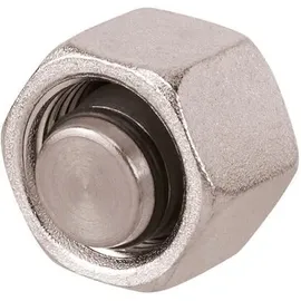 GOK Blindstopfen mit Überwurfmutter Typ BSL aus Messing, IG M14 x 1,5