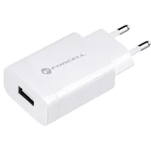 forcell USB Ladegerät 2A QC 3.0 Schnellladegerät Netzteil | Weiß