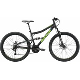 Bikestar Fully Mountainbike 27.5 Zoll, 17 Zoll Rahmen, 21 Gang Schaltung, Scheibenbremse, Schwarz