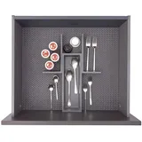 ninka Besteckeinsatz Mit Trenner Basis-Set 1,5 Tiefe 450/500 mm Dunkelgrau
