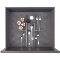 ninka Besteckeinsatz Mit Trenner Basis-Set 1,5 Tiefe 450/500 mm Dunkelgrau