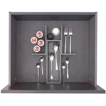 ninka Besteckeinsatz Mit Trenner Basis-Set 1,5 Tiefe 450/500 mm Dunkelgrau