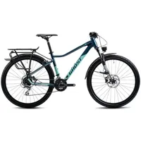 Ghost Lanao EQ 27.5 AL Hardtail Mountainbike für Damen in Poseidon Blau - Perlgrün Matt, Größe M