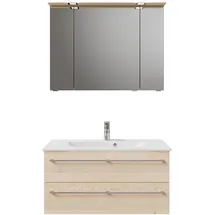 Pelipal Serie 6025 3-tlg. 97 cm x 200 cm x 48 cm Waschtisch weiß polar pinie quer NB