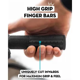 Peaty ́s Monarch Knurl Thin Griffe Fahrradgriffe schwarz 138 mm