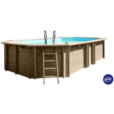 Gre Pool-Set, Kieferfarben - 472x146x672 cm