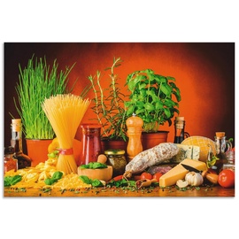 Artland Küchenrückwand »Mediterranes und italienisches Essen«, (1 tlg.), Alu Spritzschutz mit Klebeband, einfache Montage, bunt