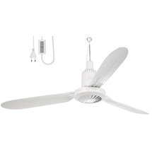 Sichler Haushaltsgeräte Mobiler XXL-Decken-Ventilator, 3 Flügel, Timer, Haken, 105 cm, 25 W