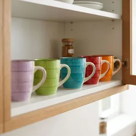 Spetebo Kaffeetasse 0,34 l Bunt 6 St.