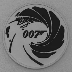 Silbermünze 1oz James Bond 007 2022 Black Edition (Tuvalu)
