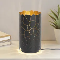 LINDBY Tischleuchte schwarz/gold, Höhe 26,5 cm