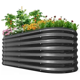 luxuskollektion Hochbeet Metall 240 x 120 x 45 cm Grau