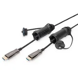 Digitus 4K HDMI AOC Verbindungskabel, gepanzert Schutzhülse für Stecker IP 68; 30m, 4K*2K@60HZ