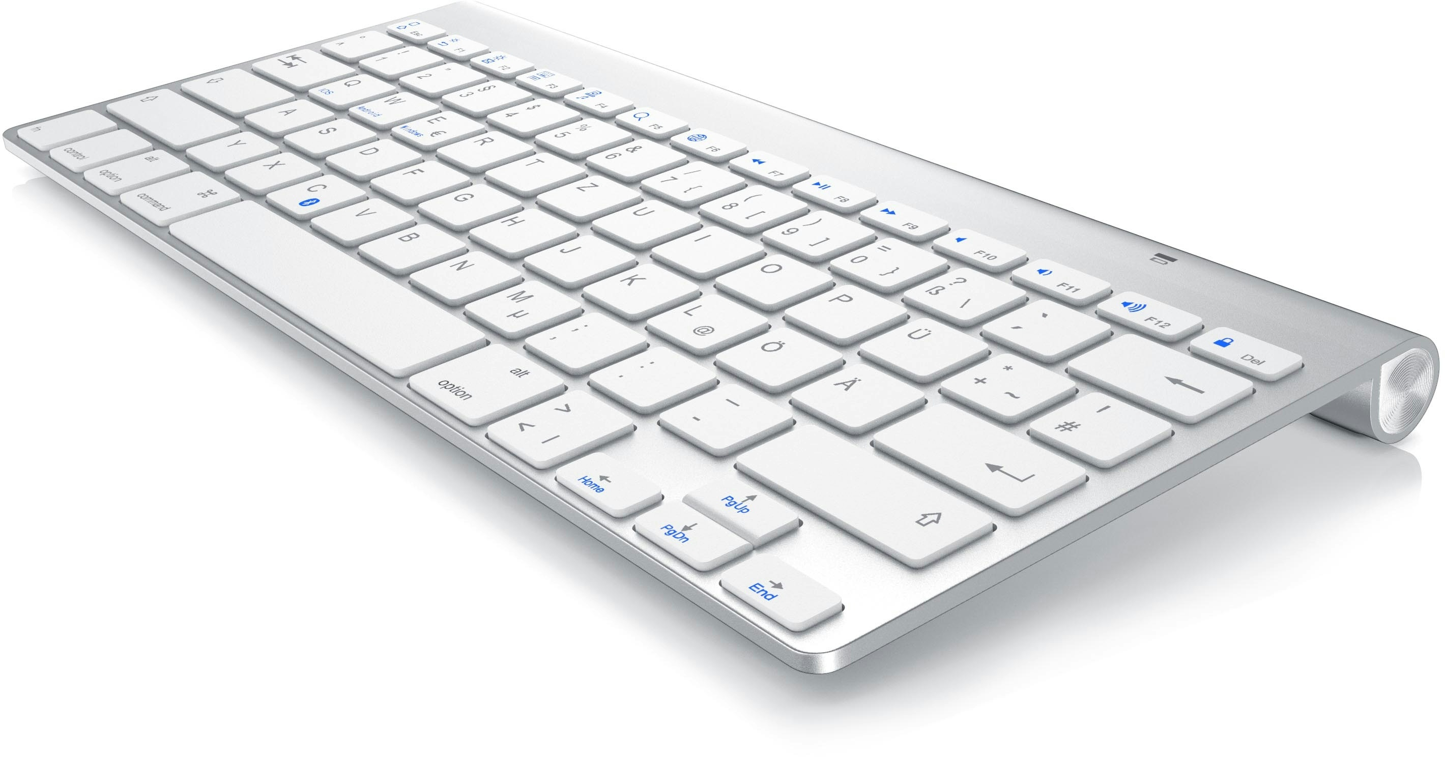 Aplic Bluetooth-Tastatur für iOS, Android, Windows QWERTZ Layout  / bis zu 10m Reichweite