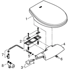 Grohe Bau Dusch-WC-Aufsatz Alpinweiß
