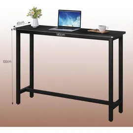 Woltu Bartisch 140 x 100 x 40 cm Schwarz