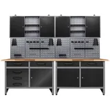 Ondis24 Werkstatt-Set, 240 cm grau|schwarz