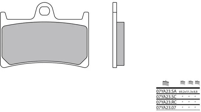 Brembo S.p.A. Rennradbremsbeläge aus Sintermetall - 07YA23LA