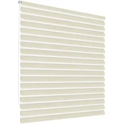 ECD Germany Doppelrollo Jalousie Duo Rollo Fensterrollo 45x150 cm Natur