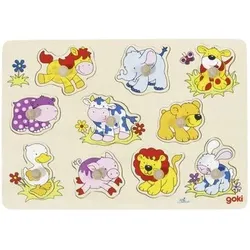 GOKI 57838 Steckpuzzle Tierkinder II