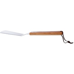 Grill- und Pfannenwender - Pizzawender - Holzgriff - L: 46,5cm - Edelstahl - für Küche und Grill