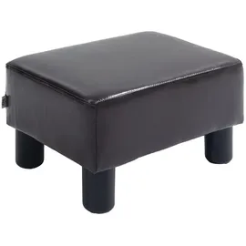 Homcom Fußhocker Kunstleder 40 x 24 x 30 cm Braun