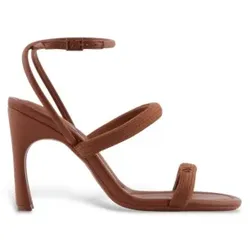 Armani Exchange für Damen. XDP059XV92500034 Braune Gurtband+ hohe Sandalen (37), 8 bis 10 cm, Schnalle, Lässig