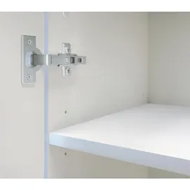 Vladon Badmöbel-Set Beach 5-tlg. Weiß matt/Weiß Hochglanz