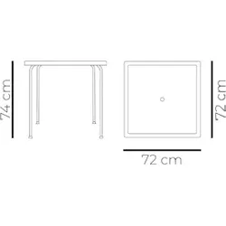 Packung mit 10 Tischen EVA WHITE