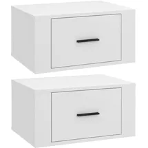 vidaXL Nachtschrank 2 Stk. 50 x 36 x 25 cm Weiß