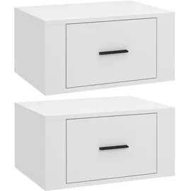 vidaXL Nachtschrank 2 Stk. 50 x 36 x 25 cm Weiß