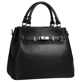 Samantha look Henkeltasche Leder Black