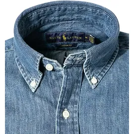 Ralph Lauren Custom Fit Langarmhemd Blau XL