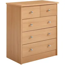 FineBuy Schubladenkommode 60 x 70 x 35 cm Braun/Gelb