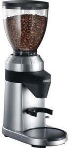 Graef CM 800 Kaffeemühle elektrisch, 128 Watt, silber, mit Edelstahl-Kegelmahlwerk