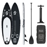 Capital Sports Stand Up Paddling Board Set, Aufblasbares SUP Standup Board, Paddle Board für Erwachsene und Kinder, SUP-Board mit Transportttasche... - Schwarz