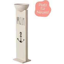 Boltze Dekosäule mit Pflanzschale 118 x 0 x 0 cm Weiß