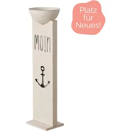 Boltze Dekosäule mit Pflanzschale 118 x 0 x 0 cm Weiß