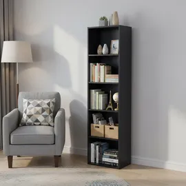 Relaxdays Bücherregal 32 x 132 x 24 cm Schwarz
