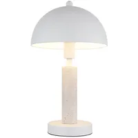 GLOBO Tischleuchte Travertine Stein Weiß