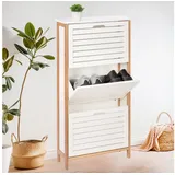 Onvaya Schuhkipper 53 x 108 x 19 cm weiß / weiß