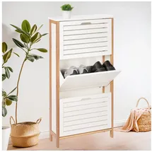 Onvaya Schuhkipper 53 x 108 x 19 cm weiß / weiß