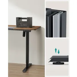 Songmics Höhenverstellbarer Schreibtisch 160 x 60 cm Vintagebraun/Mattschwarz